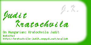 judit kratochvila business card